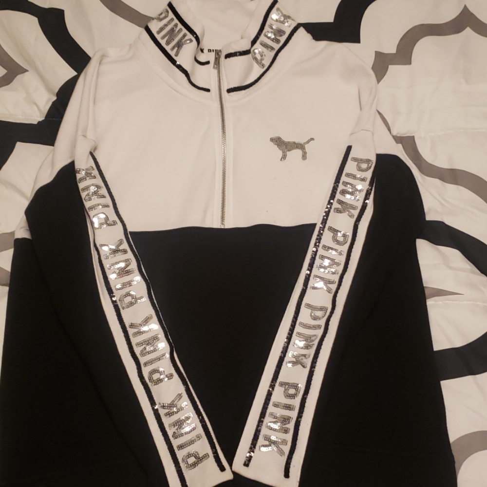 Pink bling pullover